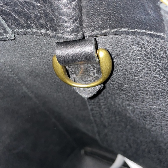 Madewell The Zip-Top Medium Transport Black Leather - Picture 10 of 11